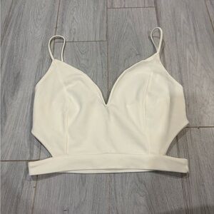 Fashion Nova Cream Women's Crop Top